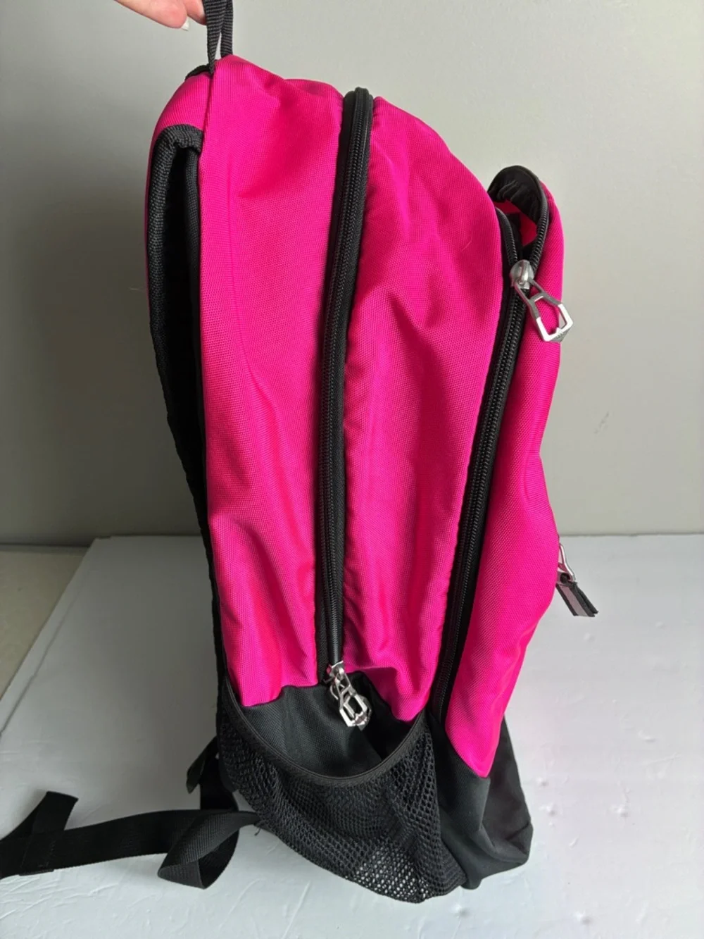 Adidas Pink Backpack Athletic Gym Bag Large Barbie Pink NWOT - Picture 4 of 7